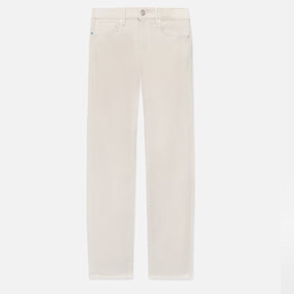 L'Homme Slim Brushed Twill in Milk Beige
